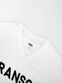 Annil Bộ quần short tay ngắn cổ chữ V cho bé trai và bé gái mặc khi chạy bộ, vui chơi, thể thao và thường ngày vào mùa hè - trắng - Xem 5