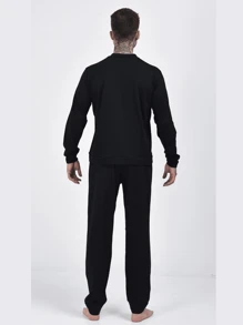 Men Loungewear Sets - Black - View 4