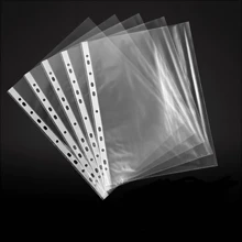 100pcs A4 Transparent Document Folder, Waterproof File Organizer, Fit Standard 2/3/4 Ring Binders Back To School, School Supplies
