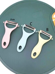 1把不銹鋼蔬果削皮器 - 藍色 - 查看 11