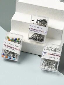 1 Box Positionsstifte und Kopfnadeln mit Kunstperle Dekoration