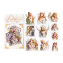 MOCARD 1 Pack 20 Pcs Assorted  Girl Angels And Mermaids Theme Laser Stickers Aesthetic Phone Case Art Scrapbooking Personalised Collage Card Material Decorative Waterproof Labels - 1 Package - View 15