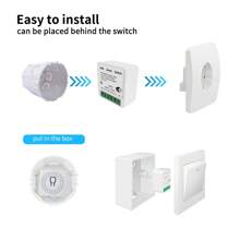 Interruptor inteligente mini WiFi con monitor de energía 16A Control bidireccional Temporizador Funciona con Smart Life, Alexa, Alice, Home Cozylife, Apple Homekit - PC 1 - Ver 4