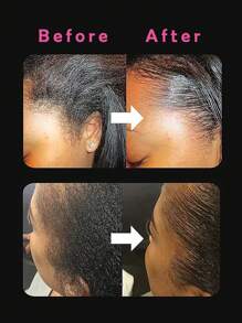 4入組持久邊控制真絲髮蠟棒帶薄片+髮箍+梳子 - 白色 - 查看 9