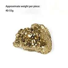 1pc Electroplated Gold Crystal Agate Cluster - Suitable For Home Decor, Crystal Specimen Collection, High-End Diy Jewelry Decoration, Festival Party, The Best Holiday Gift