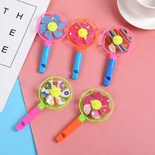 Random Candy Colored Whistle Windmill Toy, Perfect Gift, Whistling Toy Plastic Fan Props - Multicolor - View 4