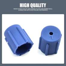 YuliSpy Bộ 2 vỏ bọc điều hòa không khí bên thấp cho ô tô, Vỏ bọc cổng hệ thống AC dịch vụ điều hòa không khí bằng nhựa ABS, Phụ tùng sửa chữa thay thế sửa đổi, Thích hợp cho hầu hết các xe ô tô (Xanh & Đỏ) - màu xanh nước biển và màu đỏ - Xem 5