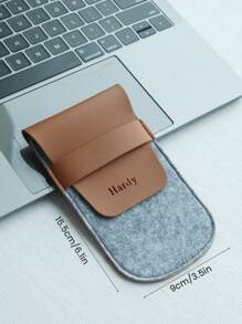 Personalized Leather Felt Watch Pouch Travel Watch Case For Men Custom Engraved Watch Box Strap Pouch, Housewarming Gifts Watch Organizer Brown - Brown - View 4