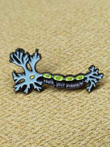 1pc Neuro Cell Pin Badge "Unlock Your Potential" Science Micro-Pin, For Bags, Clothes & Hats Decoration Dress Accessories Pin For Clothes Bag Charm School Office Accessories Shirts Jacket Jewelry Christmas Halloween Clothes Pin Funny Cute Teacher Gifts Costume Accessories Bag Charms