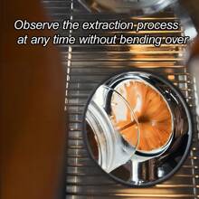 Espresso Shot Mirror For Bottomless Portafilter, Stainless Steel Mirror Surface And Adjustable Base, Suitable For Observation Observing Coffee Flow Rate And Channel Effects, Coffee Machine Accessories – Barista Tools School Supplies Back To School