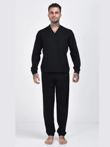 Men Loungewear Sets - Black - View 3