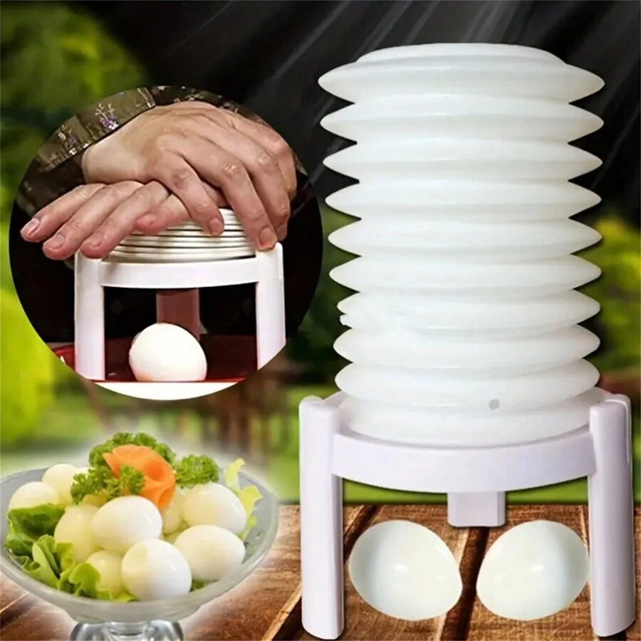 Pelador de huevos duros de 1 pieza - utensilio de cocina creativo, protector de mano para facilitar el trabajo, herramienta fácil de usar para pelar huevos, hecho de material duradero, sin cargos - Accesorios de cocina, Huevos, Artículos de cocina, Comida, Decoración, Fiesta, Camping, Organizador, Playa, Viaje, Vacaciones.