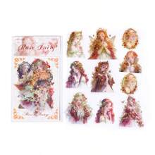 MOCARD 1 Pack 20 Pcs Assorted  Girl Angels And Mermaids Theme Laser Stickers Aesthetic Phone Case Art Scrapbooking Personalised Collage Card Material Decorative Waterproof Labels - 1 Package - View 14