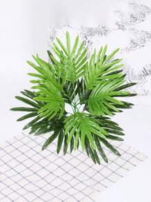 3 Pack 15.75 Inch Palm Artificial Plants, Faux Palm Leaves Ferns For Home Kitchen Party Flowers Arrangement Wedding Decoration