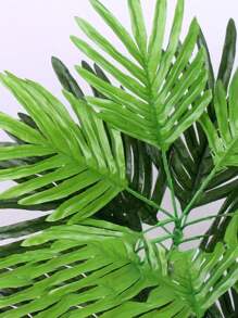 3 Pack 15.75 Inch Palm Artificial Plants, Faux Palm Leaves Ferns For Home Kitchen Party Flowers Arrangement Wedding Decoration