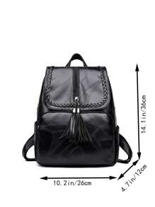 School Season Women's Bags - The New Korean-Style Fashionable Soft Leather Multi-Purpose Student Bag For Women - Women's Travel Backpack - Women's Bag ,University Bag - Black - View 6