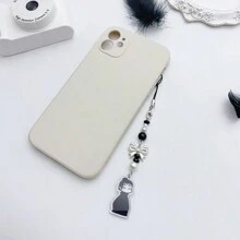 1pc Gojo Creative Star Phone Case Beaded Hanging Chain, Keychain Hanging Item Personalized Versatile Phone Chain, Car Hanging Fashion, Black And White Surrounding Fashion Creative Acrylic Beaded Phone Case Chain, Card Book Hanging Rope Camera Chain CCD Hanging Chain Car Accessories Bag Charm