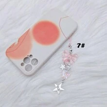 1pc Gojo Creative Star Phone Case Beaded Hanging Chain, Keychain Hanging Item Personalized Versatile Phone Chain, Car Hanging Fashion, Black And White Surrounding Fashion Creative Acrylic Beaded Phone Case Chain, Card Book Hanging Rope Camera Chain CCD Hanging Chain Car Accessories Bag Charm