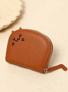 1/2pcs Cartoon Cat Shaped Wallet, Women Multi-Card Slots Purse, Cute & Fashionable Faux Leather Coin Pouch, Cat Card Holder, Compact & Portable, Multi-Slot Design, Various Colors Available, Small Gift For Family, Friends And Loved Ones (Zipper Color Random) - Multicolor - View 19