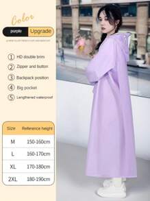時尚雨衣成人女款長式雨衣披風女士防水雨衣自行車旅行帶帽雨衣女用