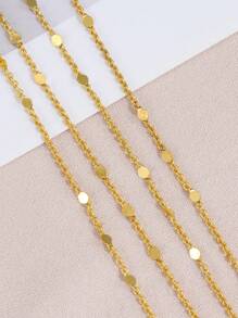 2米時尚1.5毫米閃亮銅鏈，適用於DIY項鍊、手鍊、鎖骨鏈和裝飾鏈配飾 - 鏈條 - 查看 8