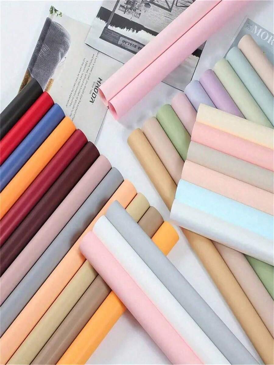 10 piezas/20 piezas Papel de envoltura de ramo de papel eurasiático, papel de unicolor coreano de primer amor, papel monocromático transparente resistente al agua, papel de poliéster de flores de papel Ouya, papel de envolver para suministros de ramo, papel de regalo, papel de envolver para flores, envoltura de regalo, empaque de regalo, boda