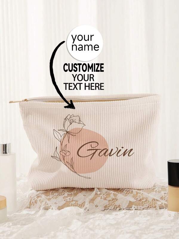 Nueva bolsa cosmética, bolsa cosmética personalizada con foto, se puede personalizar con tu propio diseño único, bolsa cosmética de lona ligera e impermeable con cremallera, también es perfecta como monedero, estuche de lápices, ideal para compras, citas, vacaciones, viajes, festivales, fiestas o como regalo para el regreso a clases.
