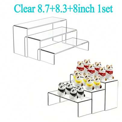1Set3pcs  Versatile Acrylic Display Risers - Transparent Stands For Showcasing Collectibles, Desserts & Merchandise At Events,Lt's Not Very Big, Cake Stand Cake Decorations Cupcake Stand Cake Decor Cake Holder Wedding Decor Wedding Party Supplies Wedding Decorations Wedding Accessories Wedding Cake Stand