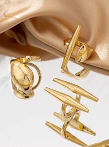 3pcs/Set Fashionable Punk Style INS Design Smooth Water Drop Shape & Nail Purple Shape Rings Set. Street Style And High-End, Exaggerated And Minimalist, Abstract And Retro, Luxurious And Elegant. Suitable For Daily Commuting, Parties, Romantic Vacations, Photography, Exhibition, Business, And Personal Events. Unique, Gorgeous, High-End, Cute, Also Suitable For Couples Dating.