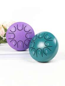 4.5 Inch 8 Notes Handpan Drum, Mini Steel Tongue Drum, Portable Hang Drum, Hand Drum, Beginner Simple Percussion Instrument, Ramadan Gift