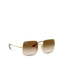 Ray-Ban 方形太阳镜，54 毫米 - 金色/透明漸層棕色 - 查看 5