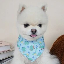 Supet 1 Peça toalha de saliva para animais de estimação, babador em forma de boca de cachorrinho ou bandana triangular para gatos e cães adequados para animais de estimação de pequeno e médio porte.
