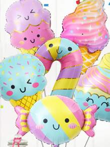 14pcs Ice Cream & Candy Themed Balloon Set, Suitable For Wedding, Birthday, Summer Parties Decoration - Multicolor - View 4