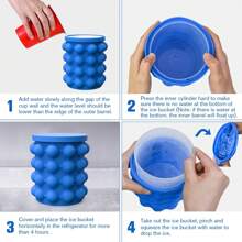 1pc Ice Cube Mold, Freezing Ice Cube Making Tool,  Material, Press To Release Ice Cubes, Homemade Ice Maker For Household Refrigerator, Transparent Box, One-Click Ice Release, Dustproof & Odor-Proof, Stackable Design - Multicolor - View 6