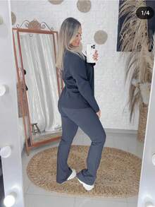 Plus Size Winter Coats - 黑色 - 查看 2