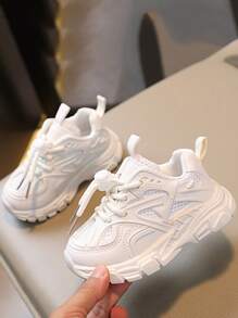 1 Pair Unisex Kids Casual Breathable Anti-Slip Soft Bottom Cute Running Shoes, Children Sports Sneakers Suitable For All Seasons