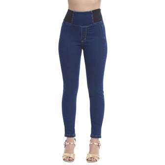Devendi Jeans Tipo Jegging Tiro Alto Super Stretch Corte Colombiano