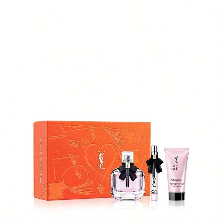 Yves Saint Laurent Mon Paris Eau De Parfum Deluxe Gift Set (195 Value) SHEIN USA