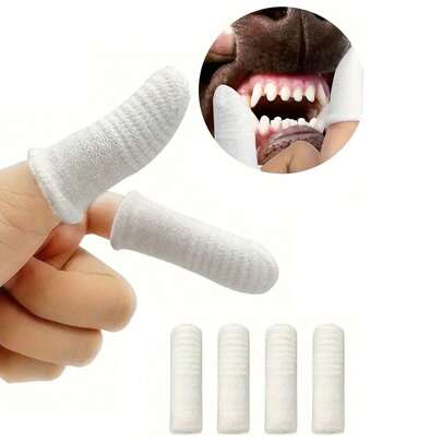 4 Stücke Hund Finger Zahnbürste, 360 Grad weiche Hund Finger Zahnbürste für Zähne, langanhaltend und waschbares Haustier Mundpflege-Werkzeug