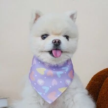 Supet 1 Peça toalha de saliva para animais de estimação, babador em forma de boca de cachorrinho ou bandana triangular para gatos e cães adequados para animais de estimação de pequeno e médio porte.