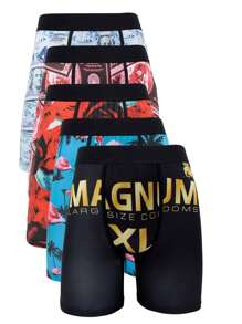CMENIN 5pcs Men's Printed Long Boxer Briefs - Multicolor - View 1