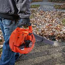 Gas Powered Leaf Blower - Handheld Gas Blower - 2-Stroke Handheld Gas Powered Leaf Blower - 25.4CC 500rpm Gas Engine - For Cleaning Lawn, Snow Blowing, Yard, Garage, Patio And Sidewalk,Garden Tools, Gardening Tools For Garden - Red - View 3