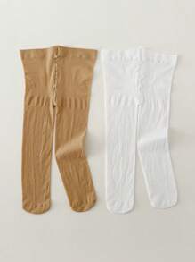 2入組女童連腳丝襪，適用於舞蹈和打底褲 - 彩色 - 查看 4