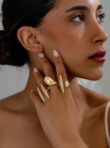 3pcs/Set Fashionable Punk Style INS Design Smooth Water Drop Shape & Nail Purple Shape Rings Set. Street Style And High-End, Exaggerated And Minimalist, Abstract And Retro, Luxurious And Elegant. Suitable For Daily Commuting, Parties, Romantic Vacations, Photography, Exhibition, Business, And Personal Events. Unique, Gorgeous, High-End, Cute, Also Suitable For Couples Dating.