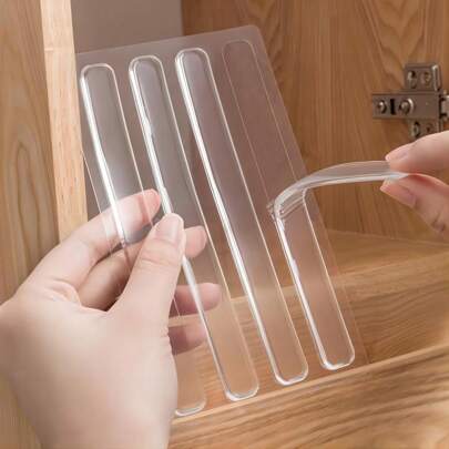 4pcs/8pcs/10pcs Transparent Anti-Collision Sticker Home Adhesive Cabinet Handle Anti-Collision Pad Self-Adhesive Car Multi-Purpose Anti-Collision Strip