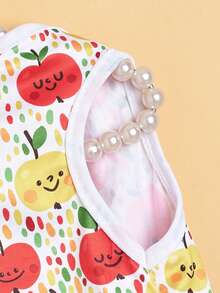 1pc Full-Print Apple Pattern Pet Vest, Breathable /Cat Sleeveless Shirt, Soft & Comfortable Pet Apparel - Multicolor - View 5