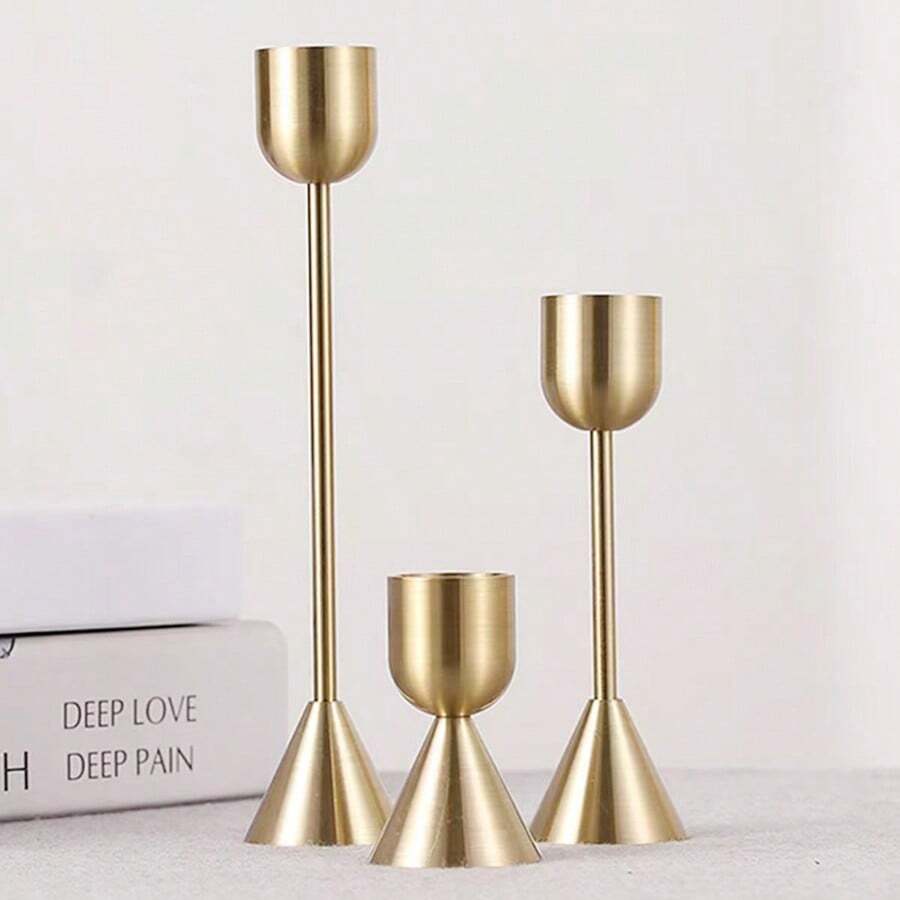 Festival Romantic Candlestick, Metal Iron Vintage Decoration, Brass Candle Holder Stand, Wedding Candlestick Base,Room Decor,Gifts Birthday Graduation