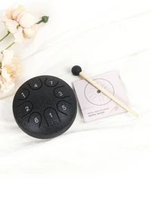 4.5 Inch 8 Notes Handpan Drum, Mini Steel Tongue Drum, Portable Hang Drum, Hand Drum, Beginner Simple Percussion Instrument, Ramadan Gift