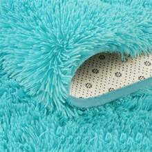 Alfombra extra suave para sala de estar, alfombra de pelo largo moderno, alfombra de vestidor para dormitorio, 150cm x 200cm - Celeste - Ver 3