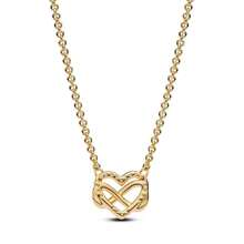 Pandora Collar con colgante de corazón infinito brillante - Dorado - Ver 3